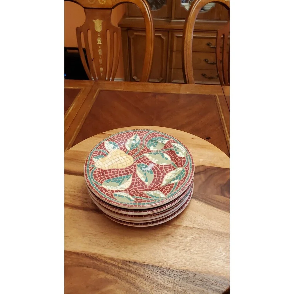 Salad Plate Mosaic Fruit by PIER 1 A set of 4